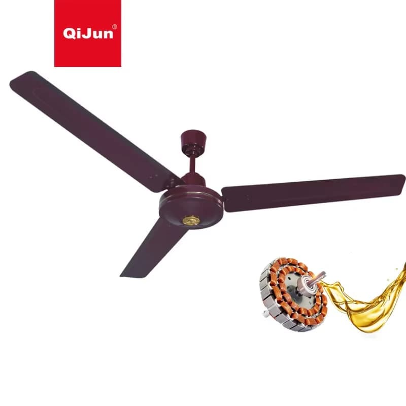 VENTILATEUR REGAL PLAFONIER 3 HELIVHES METAL MARRON