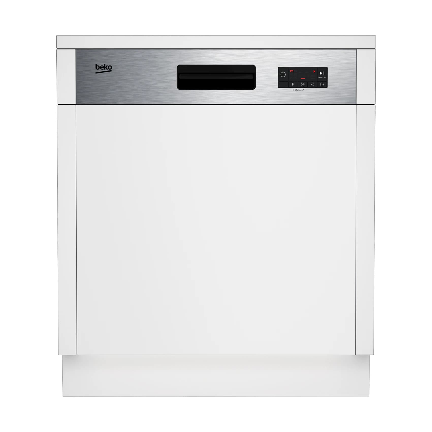 Lave vaisselle Beko semi encastrable 13 couverts A++ gris BDSN153E3X