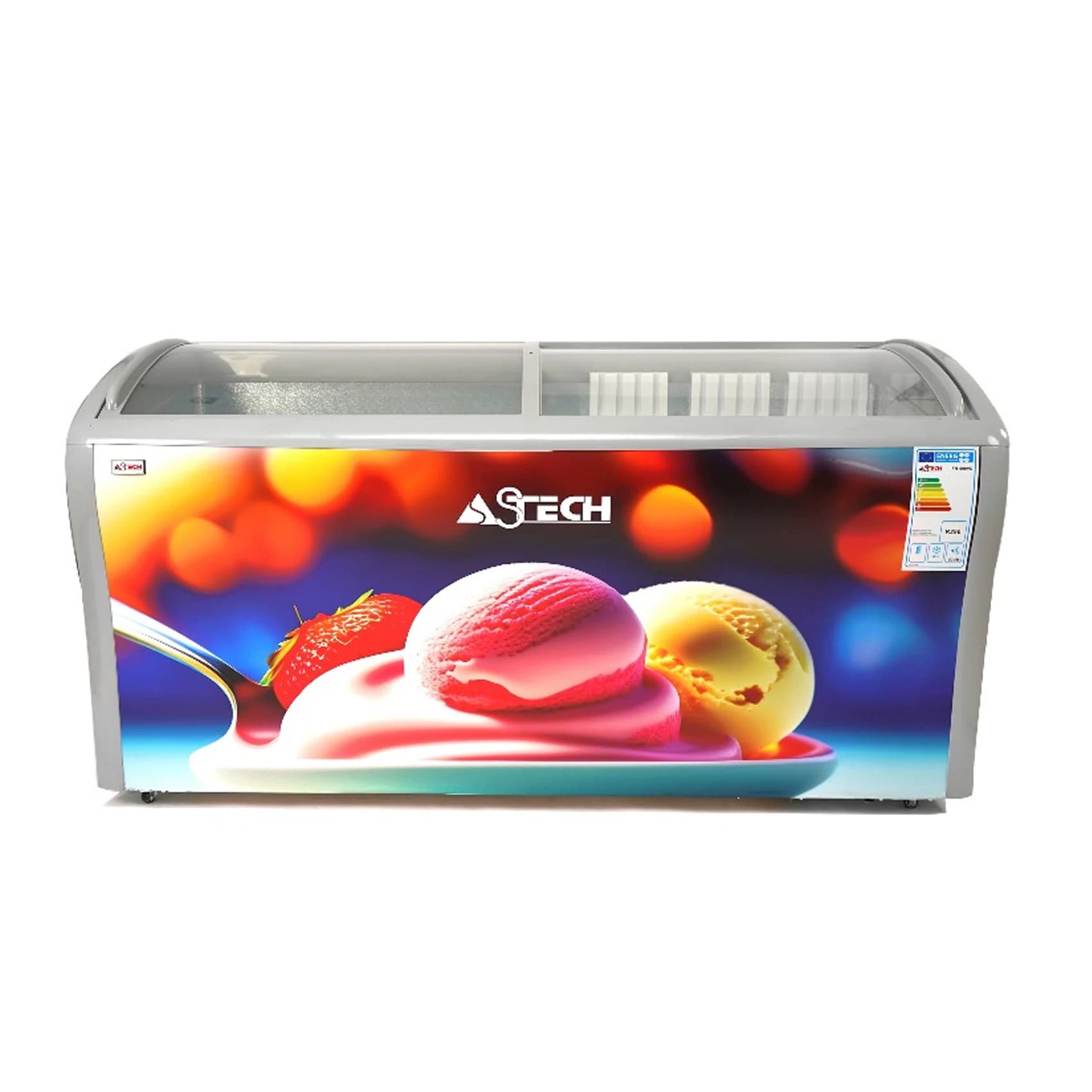 Congélateur Astech horizontal 600litres vitrine FH602SCAA