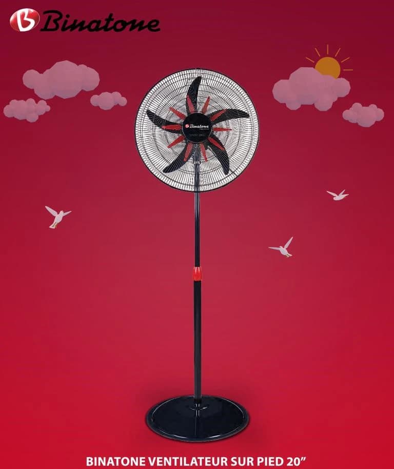 Ventilateur Binatone 20 » sur pied TS2020